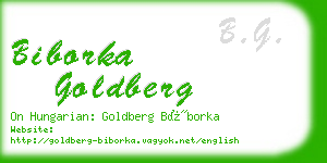 biborka goldberg business card